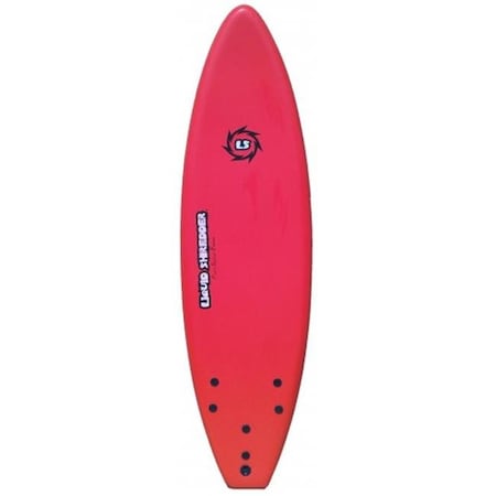 Liquid Shredder 6 Ft. FSE EPS-PE Soft Surf Board; Red